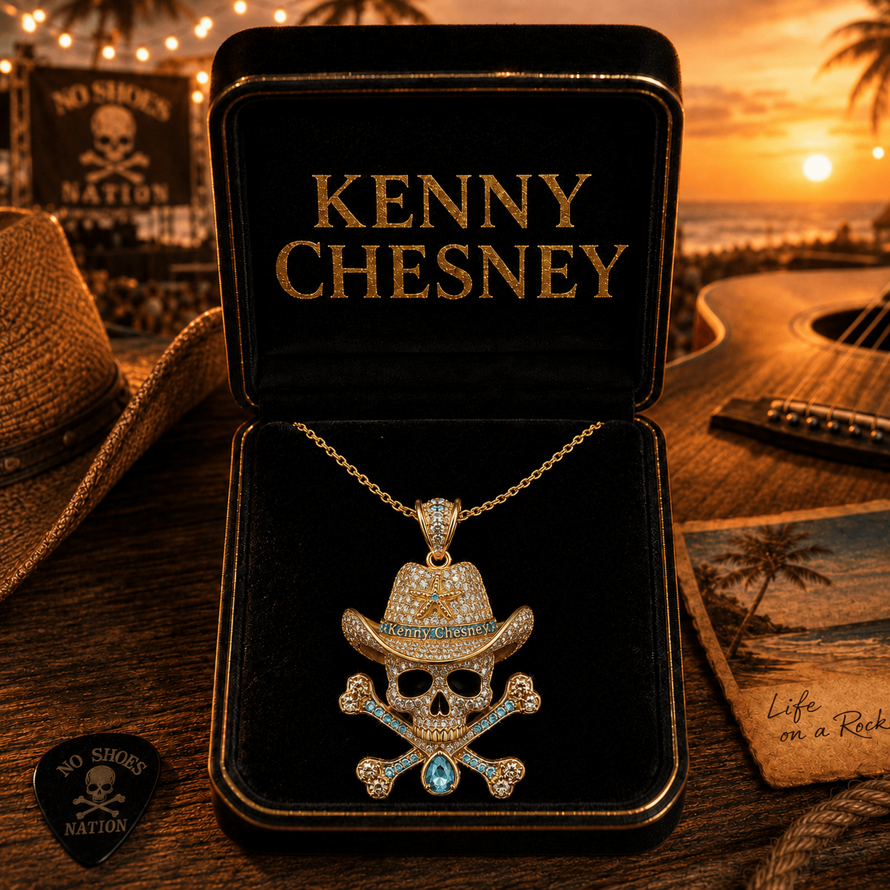 KNCN Solid Gold Chain with Diamond Pendant BMD