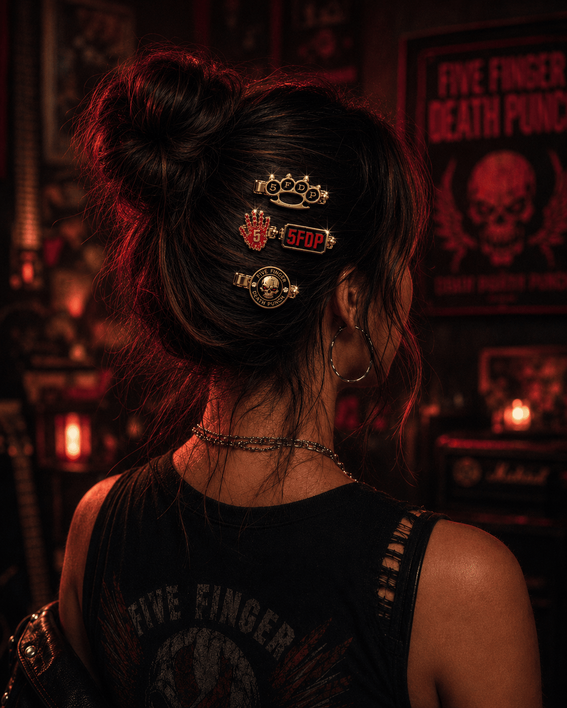 FFDP Elegant Gold Mini Barrettes for Women TMH