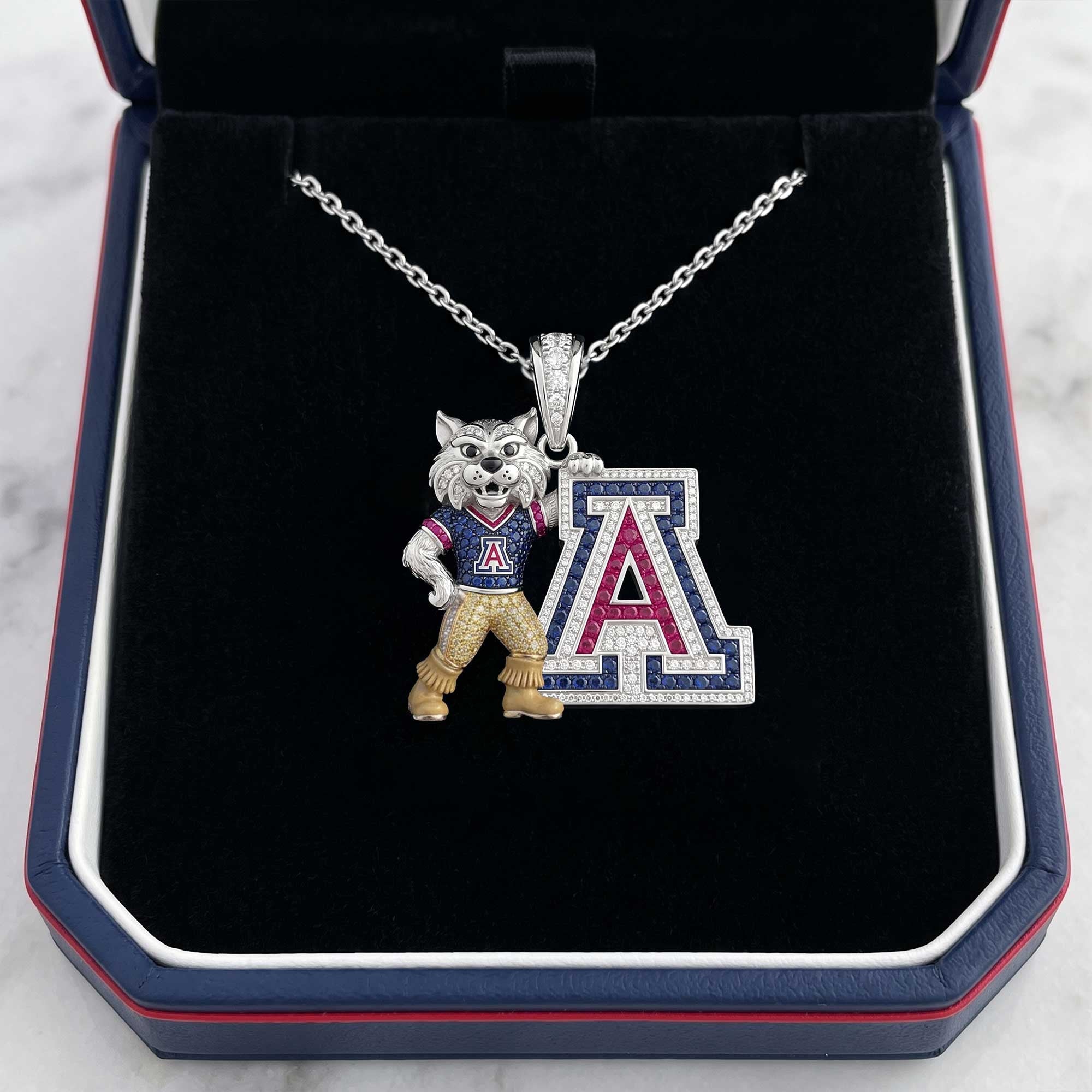 AWC Solid Gold Chain with Diamond Pendant HTTT